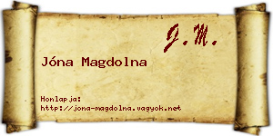 Jóna Magdolna névjegykártya